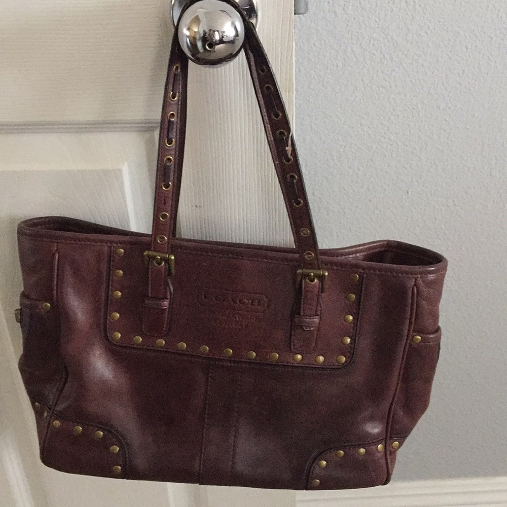 Vintage Coach brown leather purse